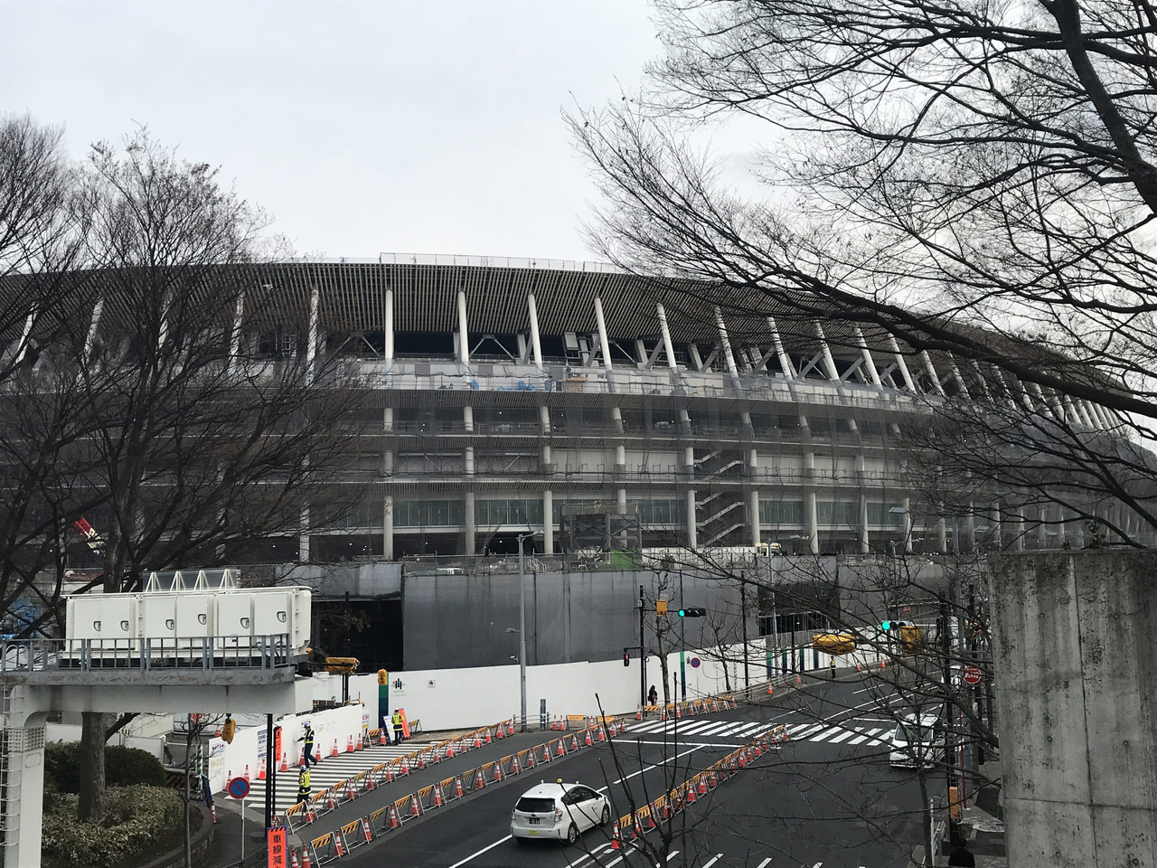 建設中新国立競技場